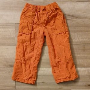 Gymboree Orange Kids Cargo Fleece Lined Pants Size 3 (G)